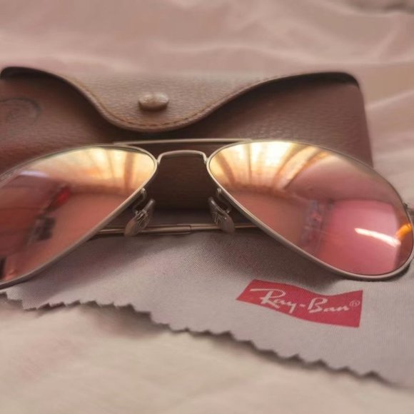 Ray-Ban RB3025 Classic Aviator Sunglasses Pink main image 4